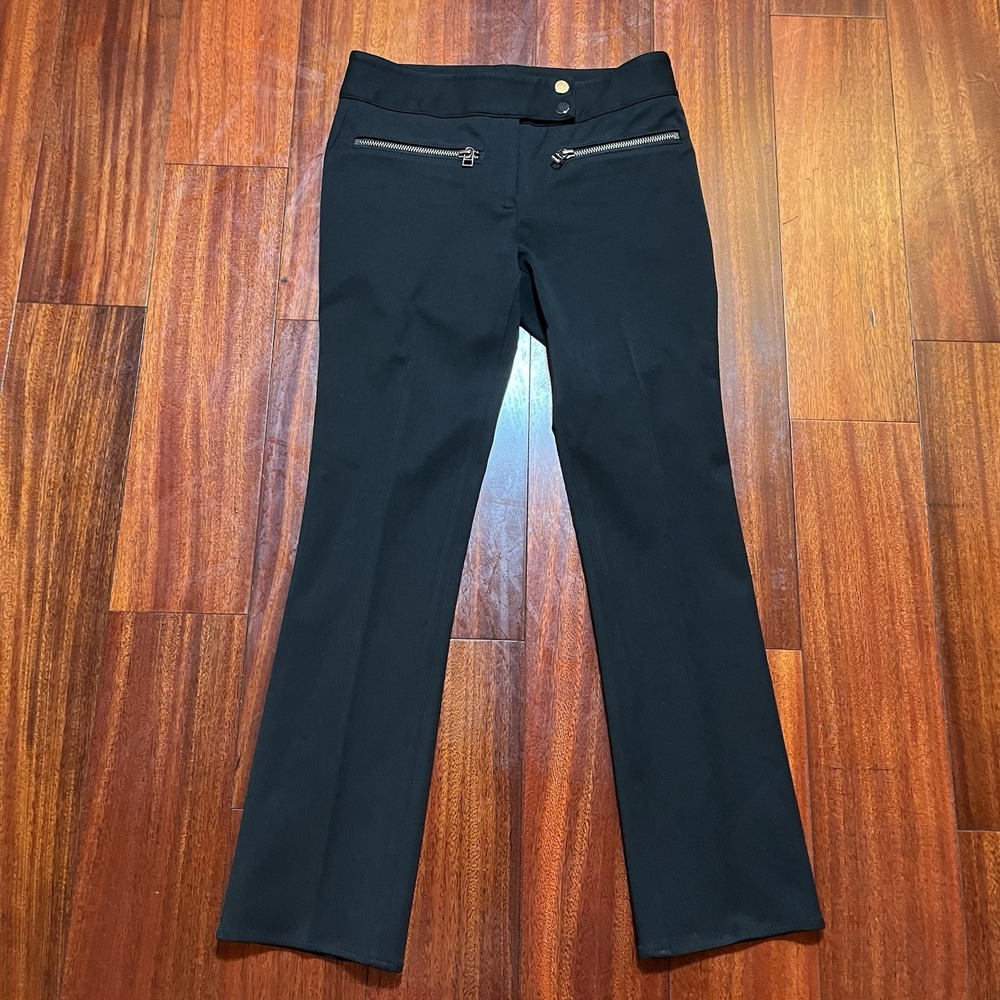Veronica Beard Pants Womens 00 26x26 Black Metro Crop Kick Flare Made In USA EUC